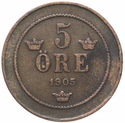 купить Швеция 5 эре (ore) 1905