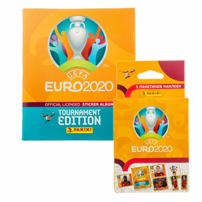 купить Набор Альбом для наклеек Panini EURO 2020 + Наклейки коллекционные в блистере EURO 2020 (5 пакетиков)