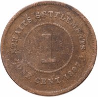 Купить Стрейтс Сетлментс 1 цент (cent) 1897