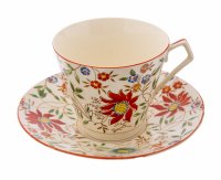 купить Чайная пара с цветочным декором, фаянс, роспись, фирма "Kentucky Royal", США, 1950-1970 гг.