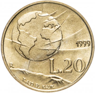 купить Сан-Марино 20 лир (lire) 1999