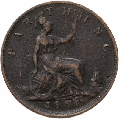 купить Великобритания 1 фартинг (farthing) 1884
