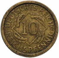 купить Германия 10 рейхспфеннигов (reichspfennig) 1924-1936, случайная дата
