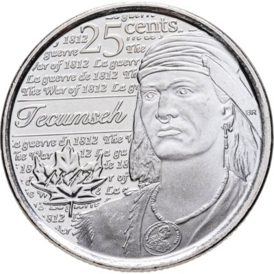 купить Канада 25 центов (cents) 2012 "Война 1812 года - Вождь Шайенов Текумсе"