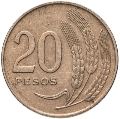 купить Уругвай 20 песо (pesos) 1970