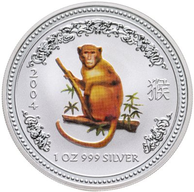 купить Австралия 1 доллар 2004 "Восточный календарь. Год обезьяны" цветная