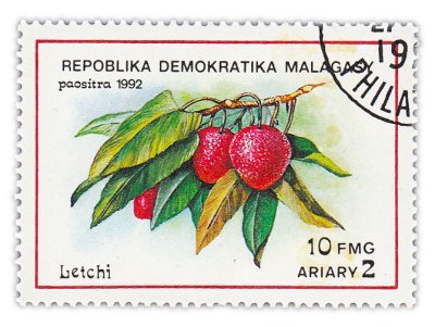 купить Мадагаскар (Малагасийская Республика) почтовая марка 1992 "Фрукты. Личи"