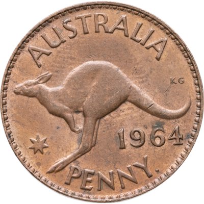 купить Австралия 1 пенни (penny) 1964 Точка после "PENNY." - Монетный двор Перта