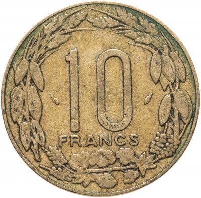 купить Центральная Африка (BEAC) 10 франков (francs) 1974-2003, случайная дата