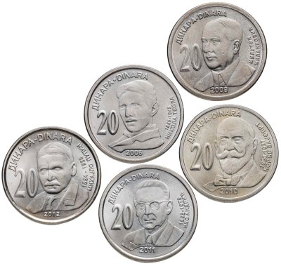 купить Сербия набор из 5 монет 2006-2012