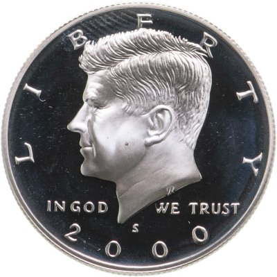 купить США 50 центов (1/2 доллара, half dollar) 2000 " Kennedy Half Dollar", знак монетного двора: "S" - Сан-Франциско