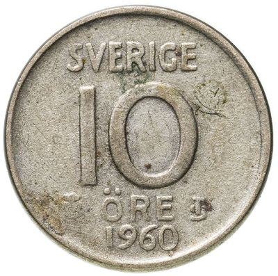 купить Швеция 10 эре (ore) 1960