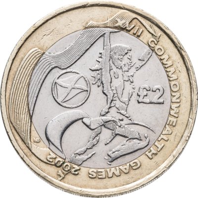 купить Великобритания 2 фунта (pounds) 2002 "XVII Игры Содружества, Шотландия"