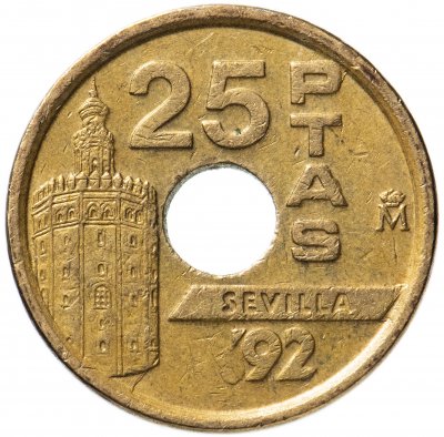 купить Испания 25 песет 1992 Expo'92 Sevilla