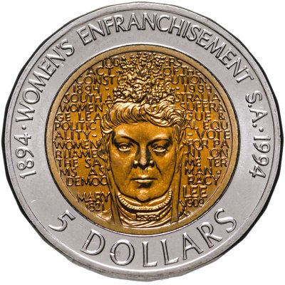 купить Австралия 5 долларов (dollars) 1994 "100 лет избирательному праву женщин"