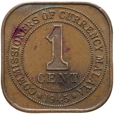 купить Малайя 1 цент (cent) 1945