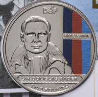 купить Джерси 5 фунтов 2010 "Битва за Британию: Капитан группы Дуглас Бейдер " в конверте с маркой
