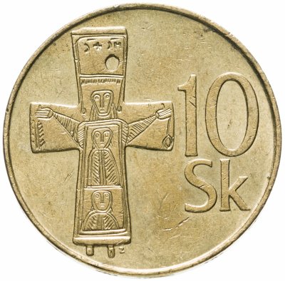купить Словакия 10 крон (korun) 1993-2003, случайная дата