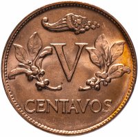 Купить Колумбия 5 сентаво (centavos) 1978