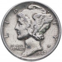 Купить США 1 дайм 1942