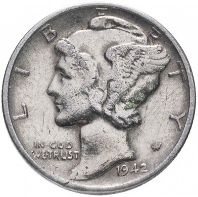 купить США 1 дайм 1942