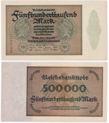 купить Германия 500000 марок 1923 (Pick 88b)