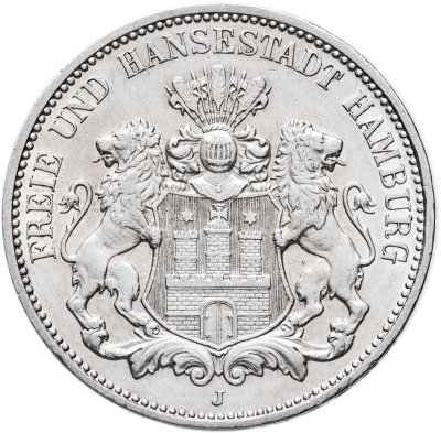 купить Германская империя, Гамбург 3 марки (mark) 1910