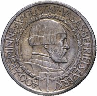 Купить Швеция 2 кроны 1921 "400 лет Войне за Независимость"
