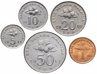 купить Малайзия набор монет 2005-2011 (5 штук, UNC)