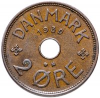 купить Дания 2 эре (ore) 1939