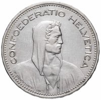 Купить Швейцария 5 франков (francs) 1995