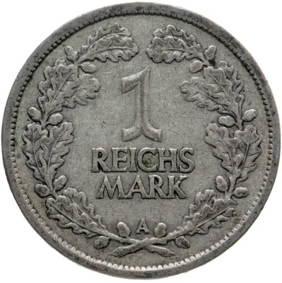 купить Германия 1 рейхсмарка (reichsmark) "A" 1925