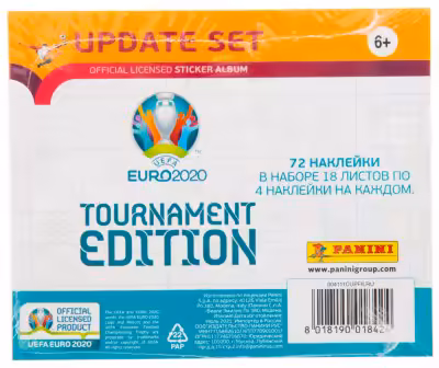 купить Набор коллекционных наклеек серии "UEFA EURO 2020", 72 наклейки, 18 листов, Panini, Италия