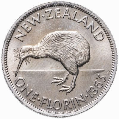 купить Новая Зеландия 2 шиллинга (флорин, shillings) 1963