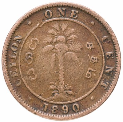 купить Цейлон 1 цент (cent) 1890
