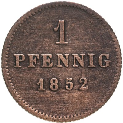 купить Германия, Бавария 1 пфенниг 1852