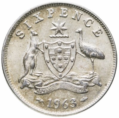 купить Австралия 6 пенсов (pence) 1963