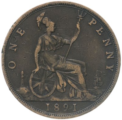 купить Великобритания 1 пенни (penny) 1891
