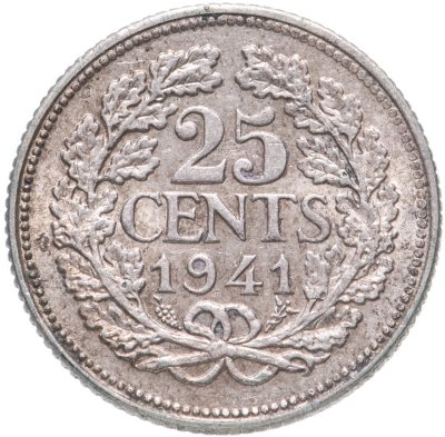 купить Нидерланды 25 центов (cents) 1941