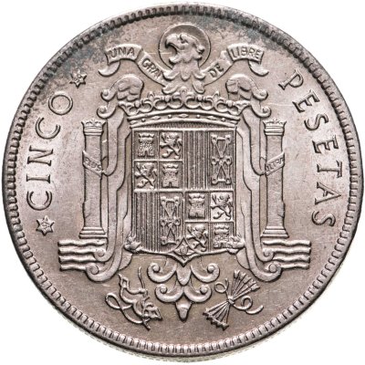 купить Испания 5 песет (pesetas) 1949