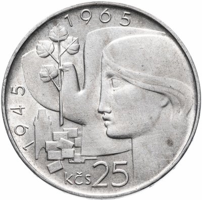 купить Чехословакия 25 крон (korun) 1965 20 лет Независимости Чехословакии