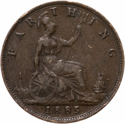 купить Великобритания 1 фартинг (farthing) 1885