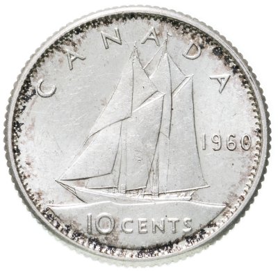 купить Канада 10 центов (cents) 1960