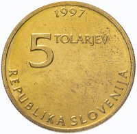 купить Словения 5 толаров (tolarjev) 1997 "250 лет со дня рождения Зигмунда Зоиса"