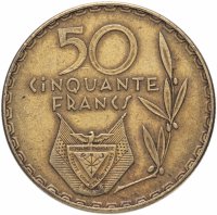 Купить Руанда 50 франков (francs) 1977