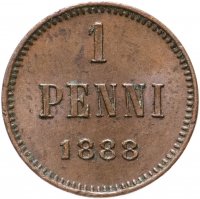 купить 1 пенни (penni) 1888, монета для Финляндии