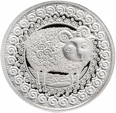 купить Беларусь 1 рубль 2009 Proof "Знаки Зодиака - Овен"