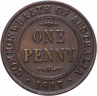 купить Австралия 1 пенни (penny) 1917