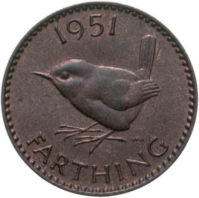 купить Великобритания 1 фартинг (farthing) 1951