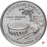 купить США 1/4 доллара (квотер, 25 центов) 2009 P "Американское Самоа"